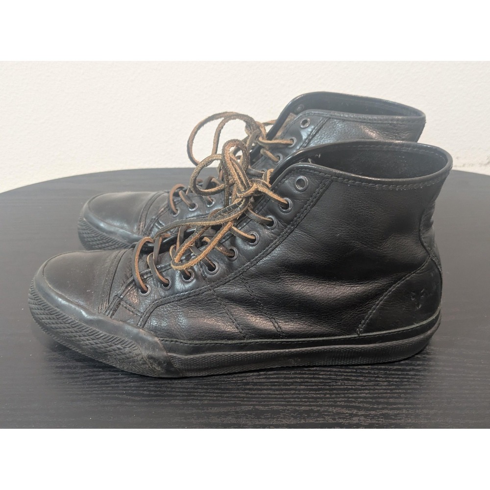 Frye Shoes Mens Size 11 Black Leather High Top Sneakers Casual 3481257